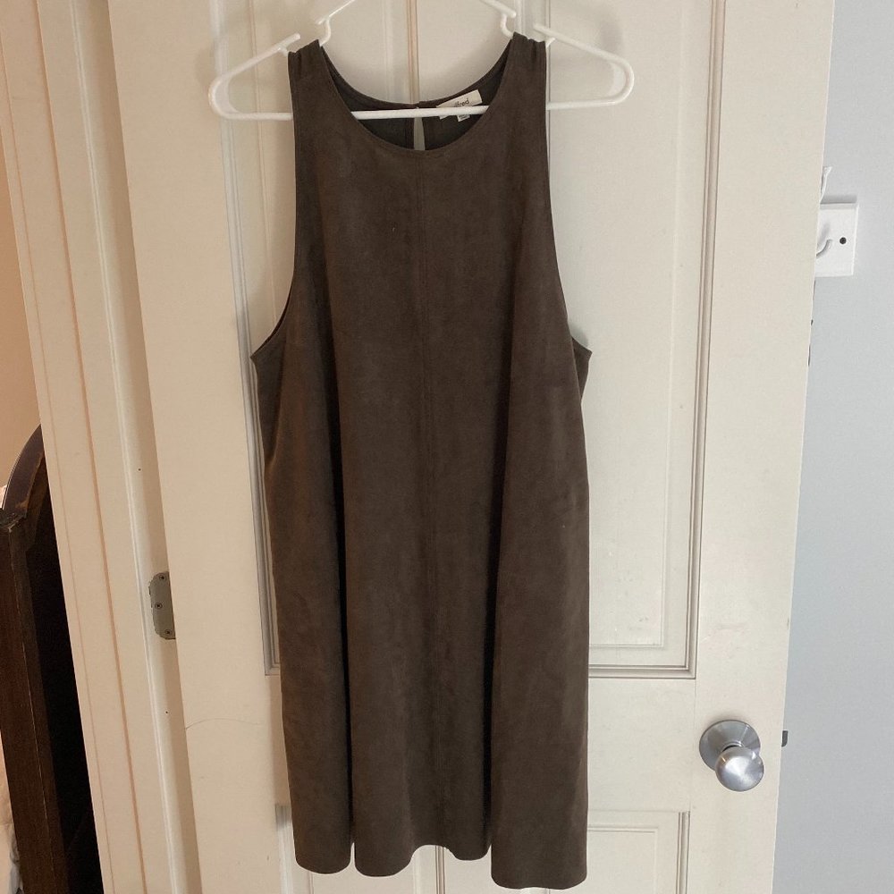 Aritzia Wilfred Brown Vegan Suede Jumper